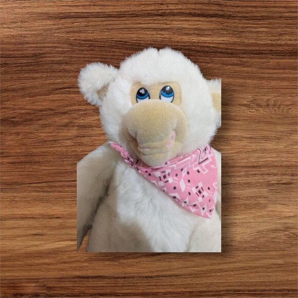 vintage Tb Trading co white Monkey gorilla plush stuffed animal toy 14"blue eyes - Picture 3 of 8